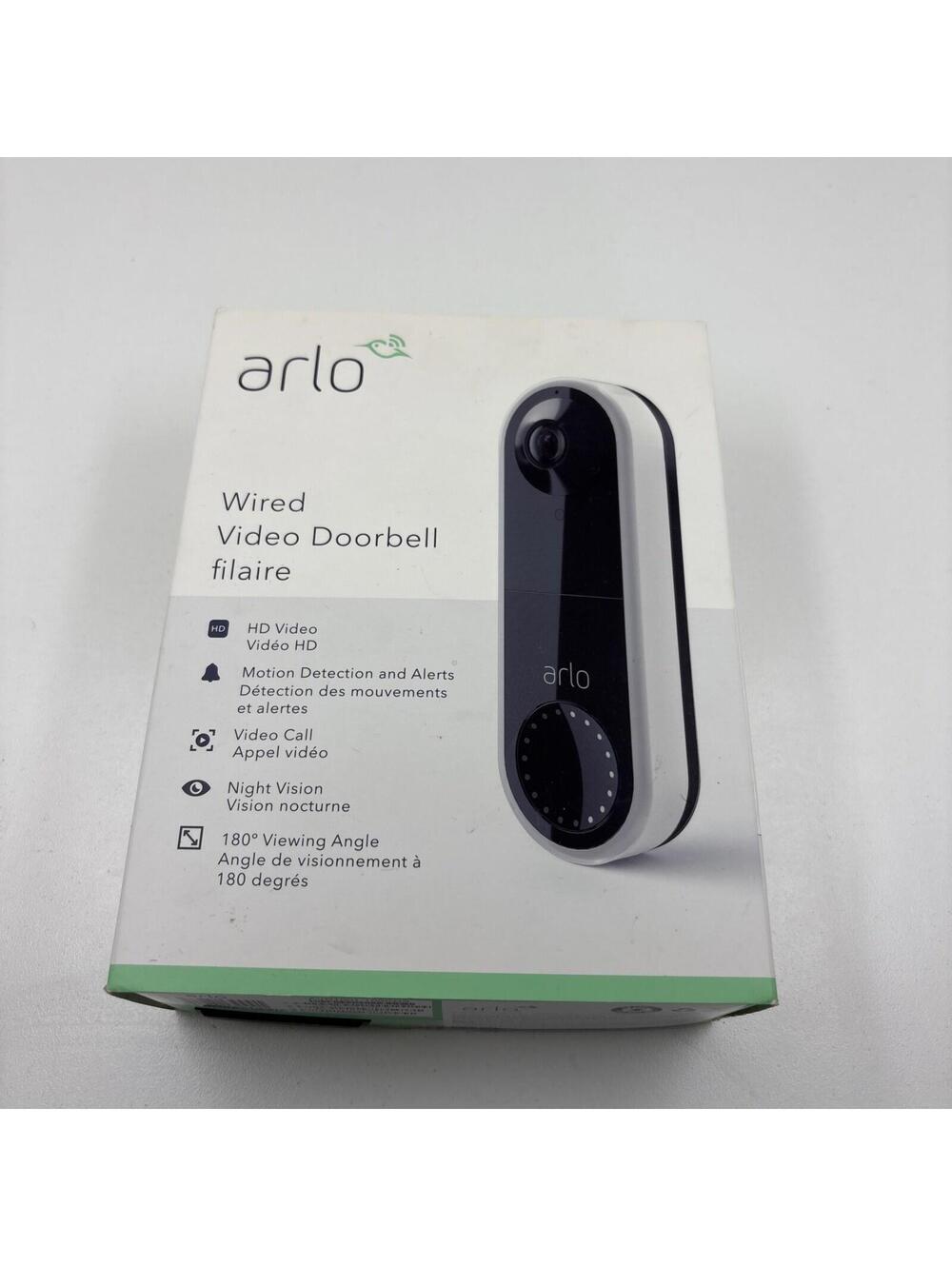 Arlo Essential 1080p HD Video Doorbell 180A Motion Detection Two-Way Audio
